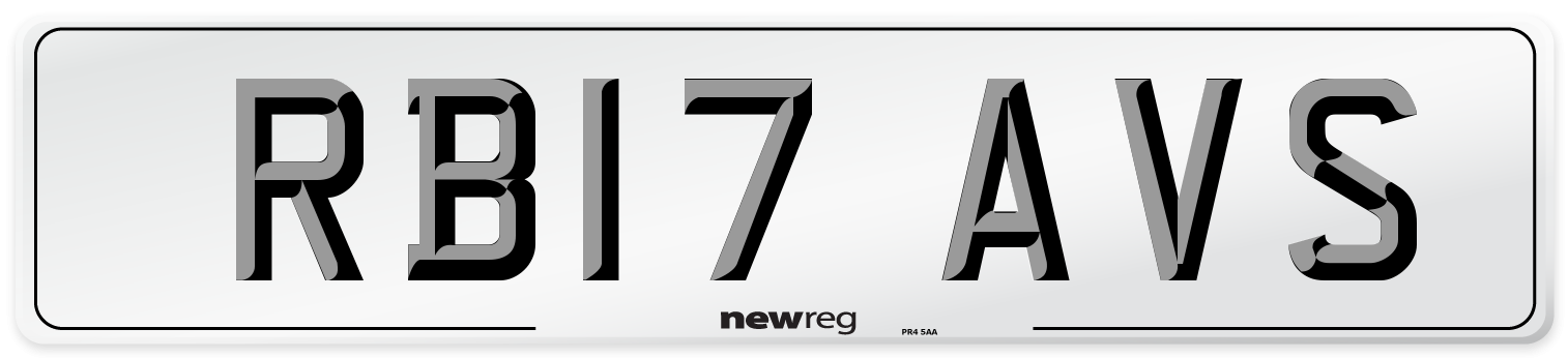 RB17 AVS Number Plate from New Reg